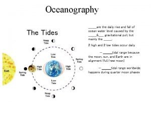 Oceanography The Tides are the daily rise and