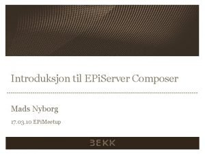 Epi server