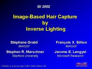 GI 2002 ImageBased Hair Capture by Inverse Lighting