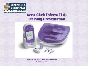 Accu-chek inform ii quick reference guide