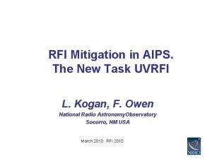 RFI Mitigation in AIPS The New Task UVRFI