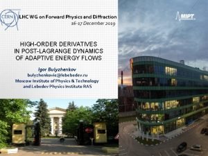 LHC WG on Forward Physics and Diffraction 16