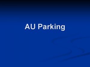 AU Parking Nocost Commuter Parking Zones n CDV