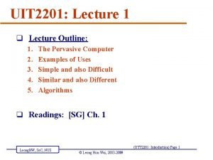Lecture outline example