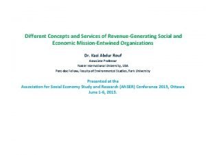 Different Concepts and Services of RevenueGenerating Social and