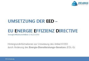 Energieeffizienzrichtlinie umsetzung