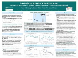Eventreferent activation in the visual world Persistent activation