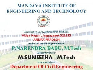 Mandava institute of engineering and technology