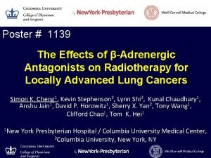 Poster 1139 The Effects of Adrenergic Antagonists on