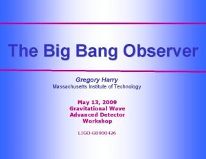 Big bang observer