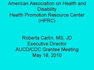 American association on health and disability