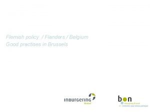 Inburgering Flemish policy Flanders Belgium Good practises in