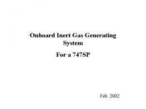 Onboard inert gas generation system