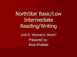 North Star BasicLow Intermediate ReadingWriting Unit 6 Womens