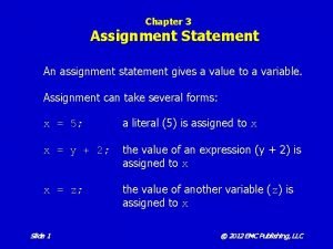 Java assignment statement