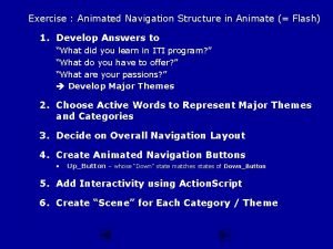 Exercise Animated Navigation Structure in Animate Flash 1