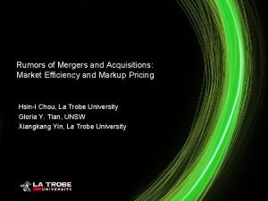 Mergers and acquisitions rumors