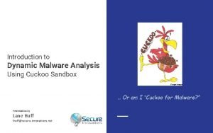 Cuckoo malware analysis