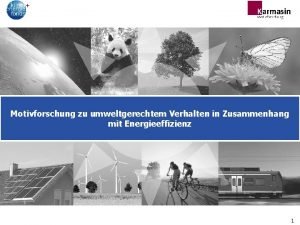 Motivforschung zu umweltgerechtem Verhalten in Zusammenhang mit Energieeffizienz