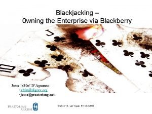 Blackjacking blackberry