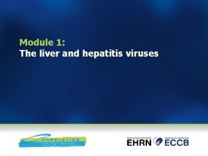 Module 1 The liver and hepatitis viruses Module
