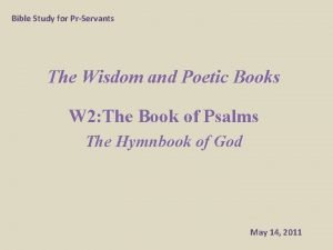 Psalms overview
