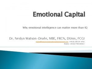 Emotional capital definition