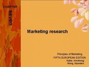 Principles of marketing fifth european edition