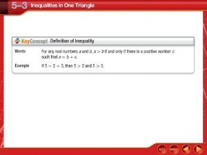 Application on exterior angle inequality theorem