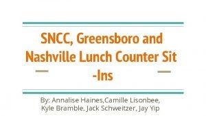 Nashville lunch counter sit ins