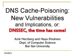 Dns cache poisoning attack tutorial