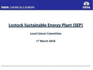 Lostock Sustainable Energy Plant SEP Local Liaison Committee