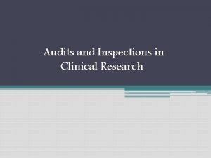 Difference between inspection and audit