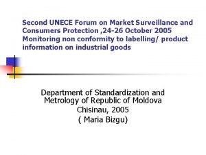 Second UNECE Forum on Market Surveillance and Consumers