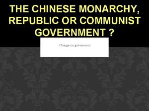 Chinese monarchy