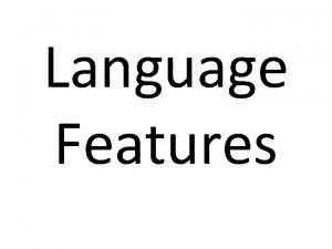 Adjective language feature
