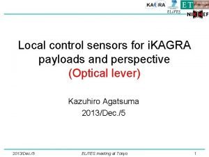 Local control sensors for i KAGRA payloads and