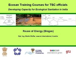 Ecosan Training Courses for TSC officials Developing Capacity