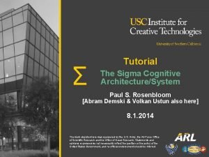 Sigma cognitive architecture