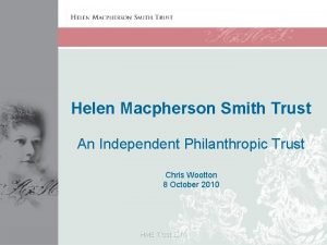 Helen macpherson smith trust