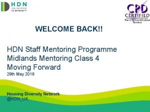 Hdn mentoring programme Hdn mentoring programme