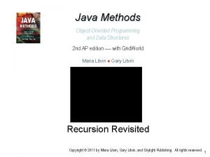 Java Methods ObjectOriented Programming and Data Structures 2