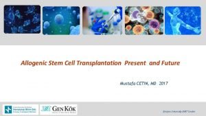 Allogenic Stem Cell Transplantation Present and Future Mustafa