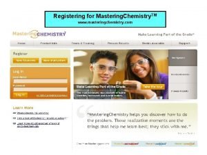 Masteringchemistry sign in