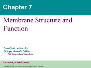 Chapter 7 membrane structure and function