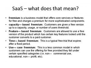 What does freemium mean