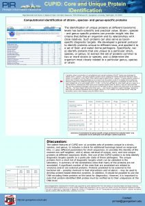 CUPID Core and Unique Protein IDentification Raja Mazumder