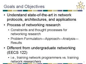 Networking goals and objectives