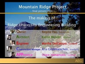 Projecting mountain ridge Projecting mountain ridge