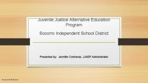 Juvenile justice alternative education program